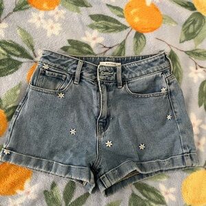 PacSun Blue Jean Shorts with Star Embellishments